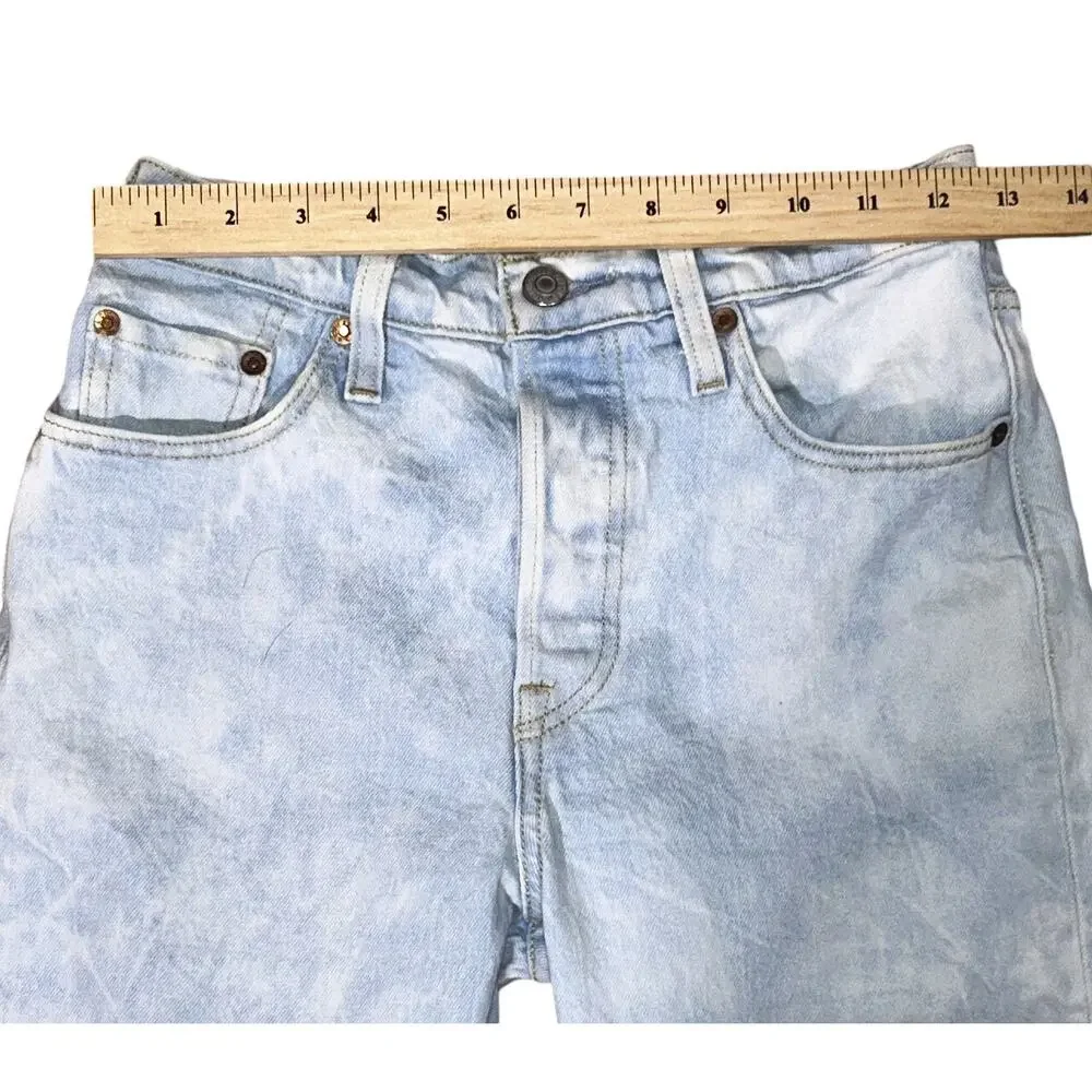 Levi's 501 Button Fly Light Wash Skinny Jeans 25X30